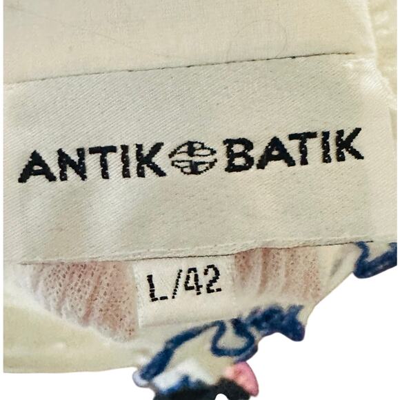 Antik Batik Clotilda Hand-Embroidered Floral Cotton Crepe Blouse White - 42 (L) - Picture 9 of 11